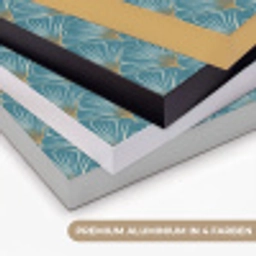 Symmetrisch - Patroon - Blauw Textielframe zwart klein 947 -USP_kleurenDE