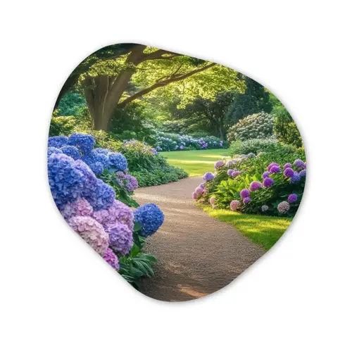Hortensia- Park - Pad Wandcirkel Organisch Forex 3mm klein -3d