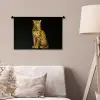Panter - Realistisch - Bruin Wandkleed katoen klein -sfeer4