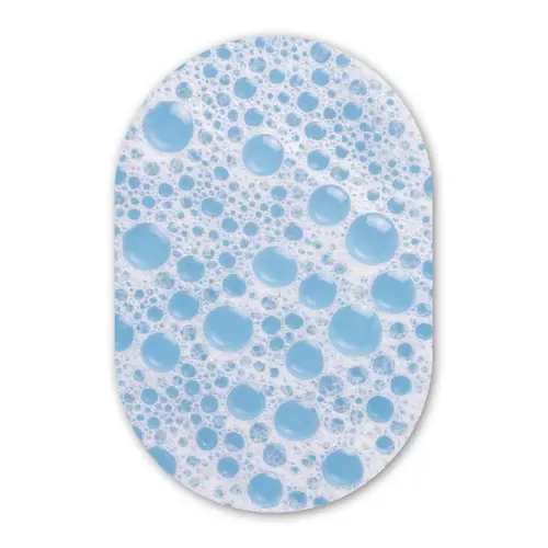 Schuim - Bubbels - Blauw Wandcirkel Ovaal Forex klein -3d