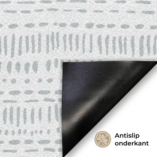 Grijs - Patroon - Stippen Deurmat klein 898 -antislip_NL