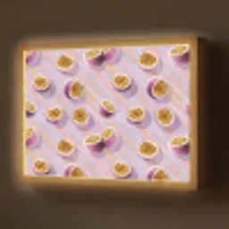 Passievrucht - Tropisch - Paars Light Box met batterij (Wandlamp) middel 907 -z3d_website