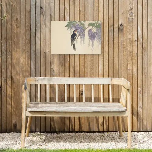 Specht - Bloemen - Paars Tuinposter op houten frame 2 cm dik klein -sfeer4