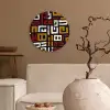 Abstract - Patroon - Rood Wandcirkel kunststof plaat 5mm dik klein -sfeer1