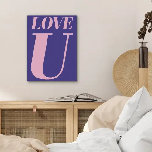Love - Blauw - Valentijn PET vilt klein -sfeer3