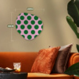 Polkadots - Patroon - Groen Wandcirkel Organisch Forex 3mm klein 629 -sfeer3