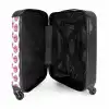 Patronen - Roze lippenpatroon op witte achtergrond NBS - Handbagage koffer - Kinderen Unisex middel -binnenkant