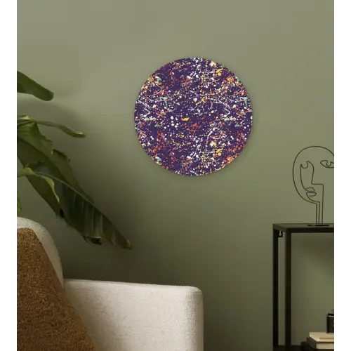 Spat - Abstract - Stippen Wandcirkel plexiglas klein 852 -sfeer3