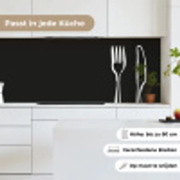 Bestek - Staand - Zwart - Wit keuken achterwand 2 middel -sfeer4_DE