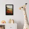 Klaprozen - Rood - Heuvels - Landschap fotolijst zwart zonder passe partout klein -usfeer4_kinderkamer