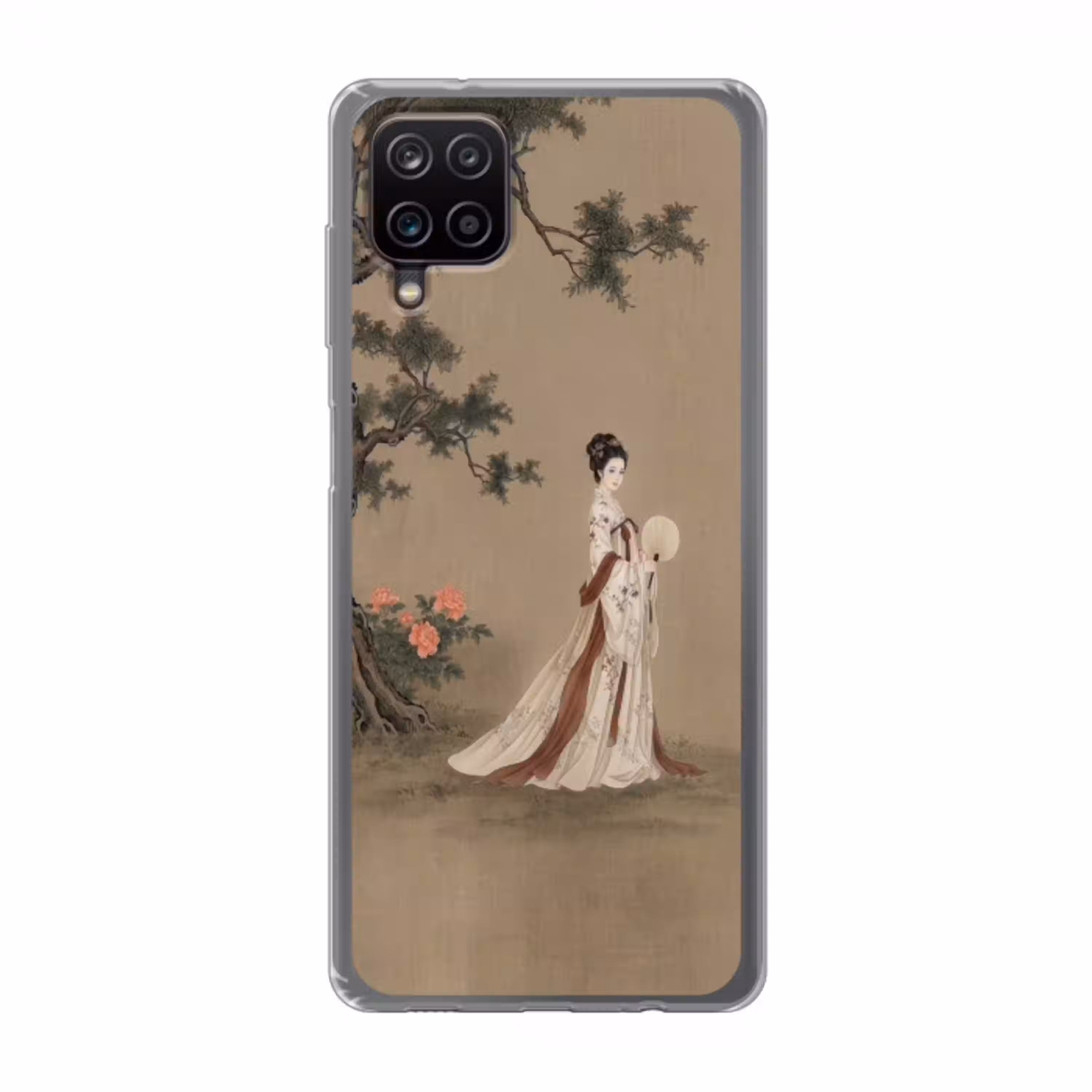 Vrouw - Azië - Kunst - Beige Telefoonhoesje Samsung Galaxy A12 klein -3d