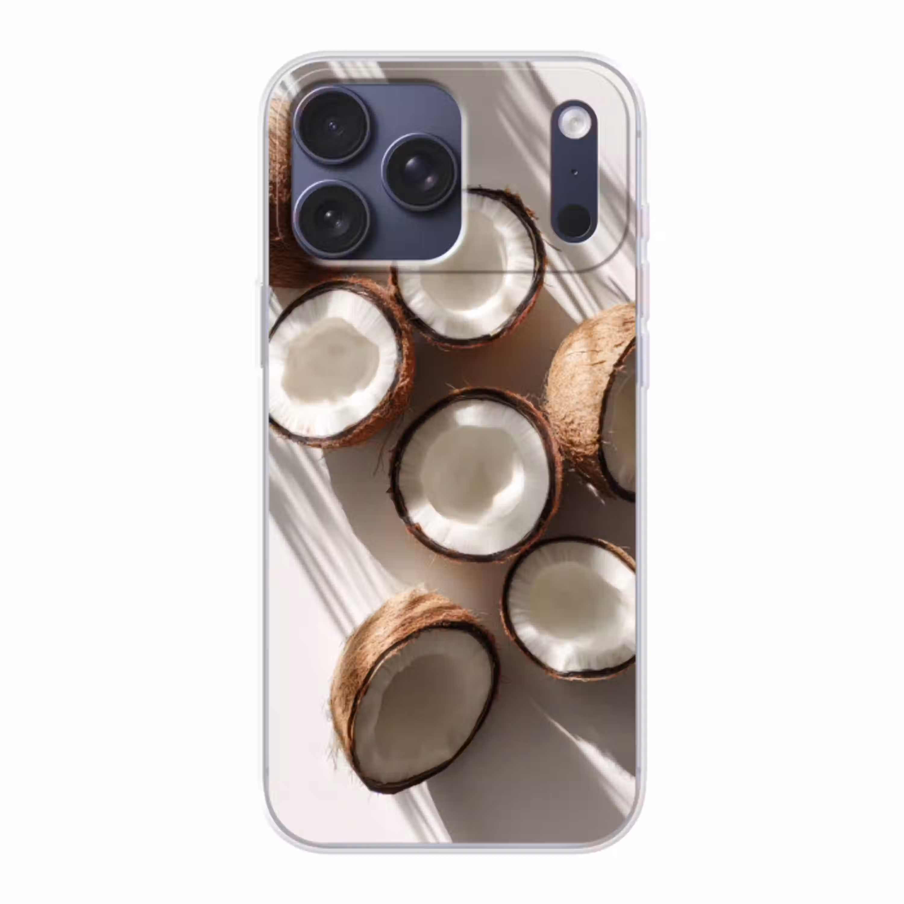 Kokosnoten - Bruin - Shaduw Telefoonhoesje iPhone 17 Pro Max klein -3d