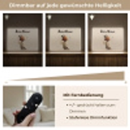 Vos - Gele bloemen - Minimalistisch Light Box met batterij (Wandlamp kind) middel -USP_dimbaarDE