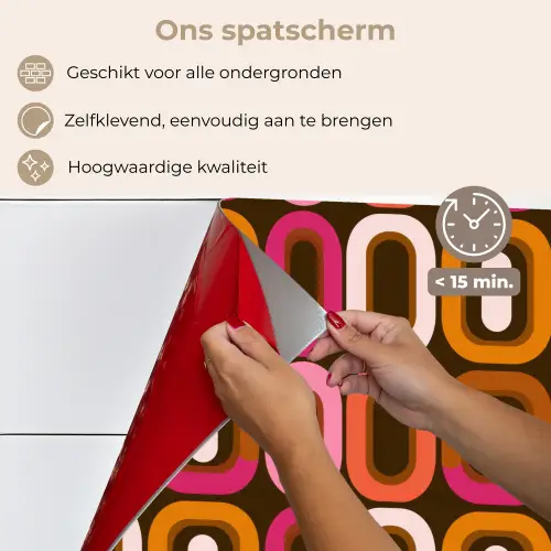 Modern - Retro - Kleurrijk keuken achterwand spatscherm klein 900 -spatscherm_NL