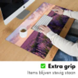 Landschap - Lavendelveld - Paars Muismat XXL klein -sfeer3