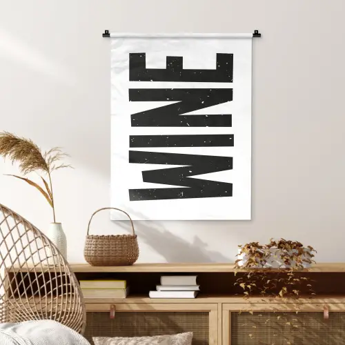 Vintage - Japandi - Wine - Decoratie Wandkleed katoen klein -sfeer5