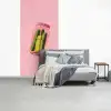 Augurken - Pot - Schaduw - Roze fotobehang vinyl groot -slaapkamer