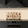 Kastanje Champignons - Beige keuken achterwand spatscherm klein -sfeer1