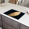 Goud - Bladeren - Zwart - Planten - Luxe - Natuur Inductie beschermer vinyl 3mm klein -sfeer8