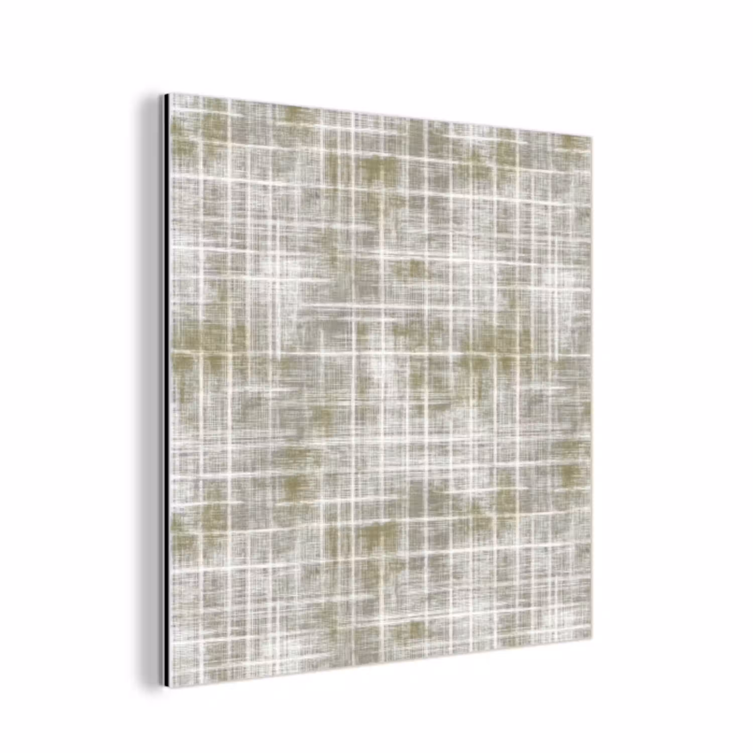 Linnen - Patroon - Groen aluminium wit klein 46 -3d