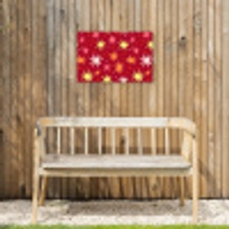 Sterren - Speels - Rood Tuinposter op houten frame 2 cm dik klein 845 -sfeer4
