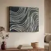 Lijnen - Patroon - Abstract - Wit Textielframe zwart klein -sfeer3