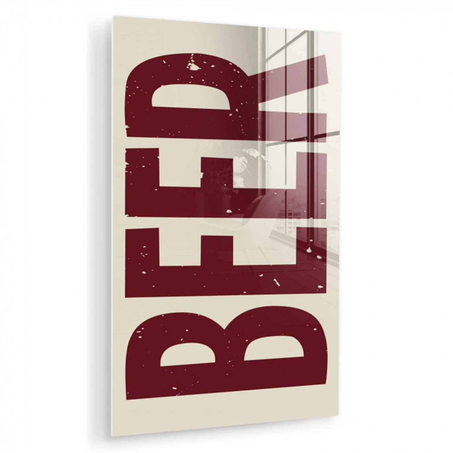 Japandi - Beer - Red - Retro plexiglas 5mm klein -zzzproduct_nieuw