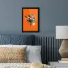 Kaartje - Boeket - Bloemen fotolijst zwart zonder passe partout klein -sfeer3