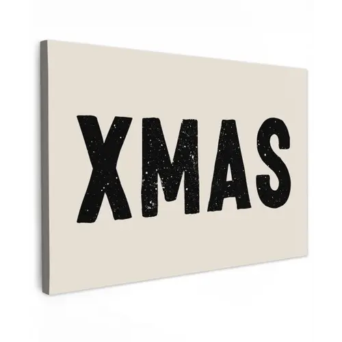 Kerst - Beige - Quotes - Xmas - Feestdagen canvas 2cm klein -z3d