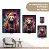 Panda met oranje jas en verfspetters tuinposter los doek klein -Xsfeer9_DE