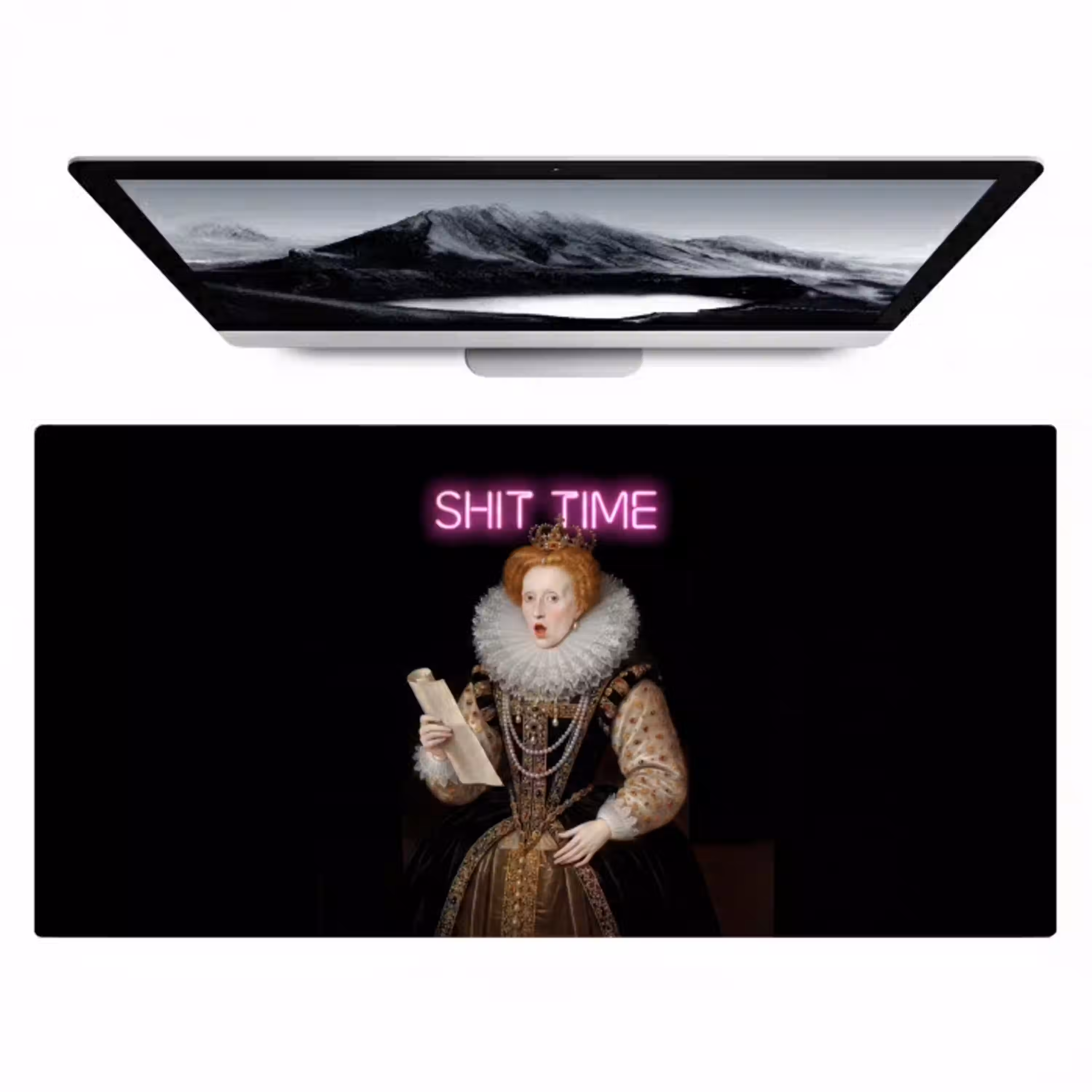 Portret - Humor - Neon Muismat XXL klein -zzz3d