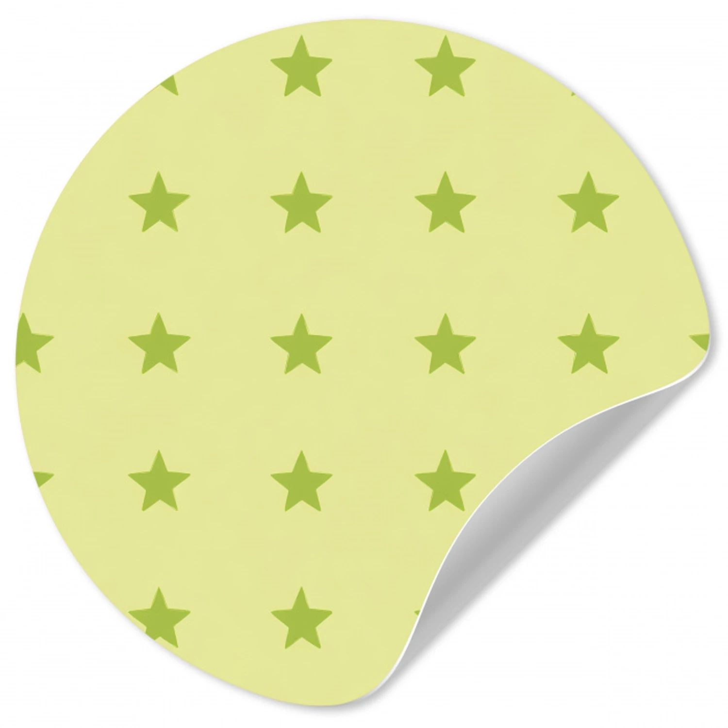 Sterren - Patroon - Groen Wandcirkel behangsticker klein 186 -3d