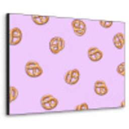 Pretzels - Eten - Paars Textielframe zwart klein -3d
