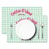 Koffie - Klok - Groen Placemat vinyl groot -zzsfeer2_Kitchenyeah-website