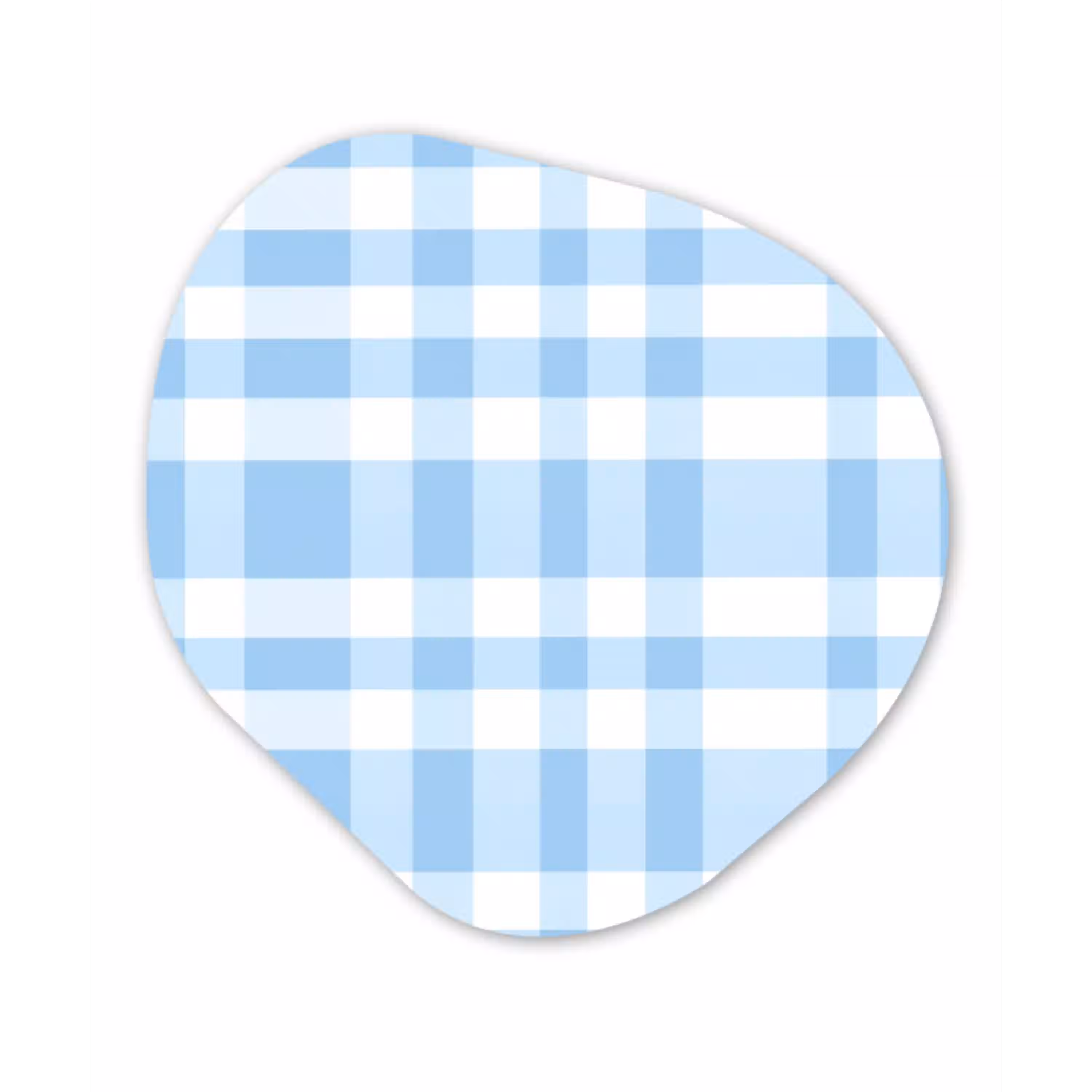Ruit - Patroon - Blauw Wandcirkel Organisch Forex 3mm klein 629 -3d