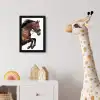 Paard - Springen - Modern fotolijst zwart zonder passe partout klein -usfeer4_kinderkamer