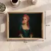Vrouw - Portret - Kauwgombel Dienblad Rechthoek middel -USP_Formaat