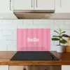 Roze - Gestreept - Belle keuken achterwand spatscherm klein -sfeer2