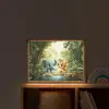 Olifant - Tijger - Bos - Jungle Light Box met batterij (Wandlamp kind) middel -sfeer1_kind