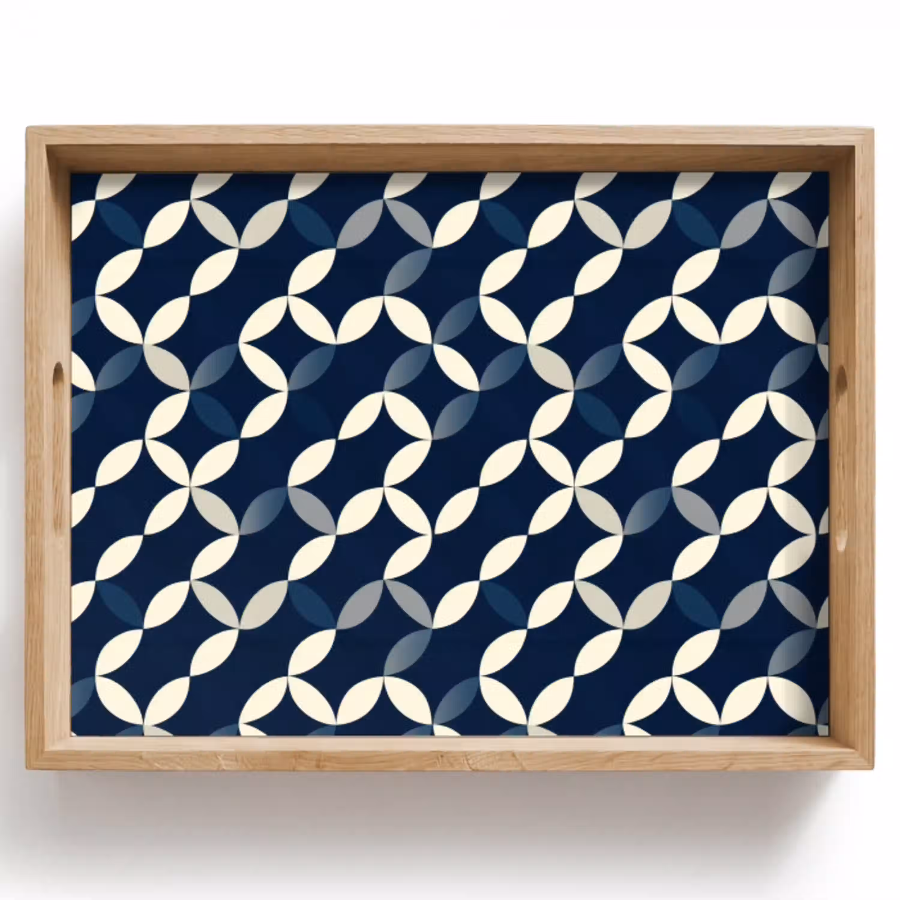 Abstract - Patroon - Blauw Dienblad Rechthoek middel 911 -z3d_shopping