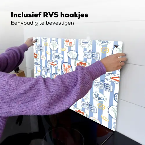 Zee - Sfeer - Kreeft - Oester Inductie beschemer met haakjes klein 777 -ky-ophangen-nl