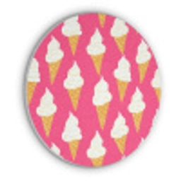Softijs - Horentje - Roze Akoestische PET Vilt - Rond klein 838 -3d