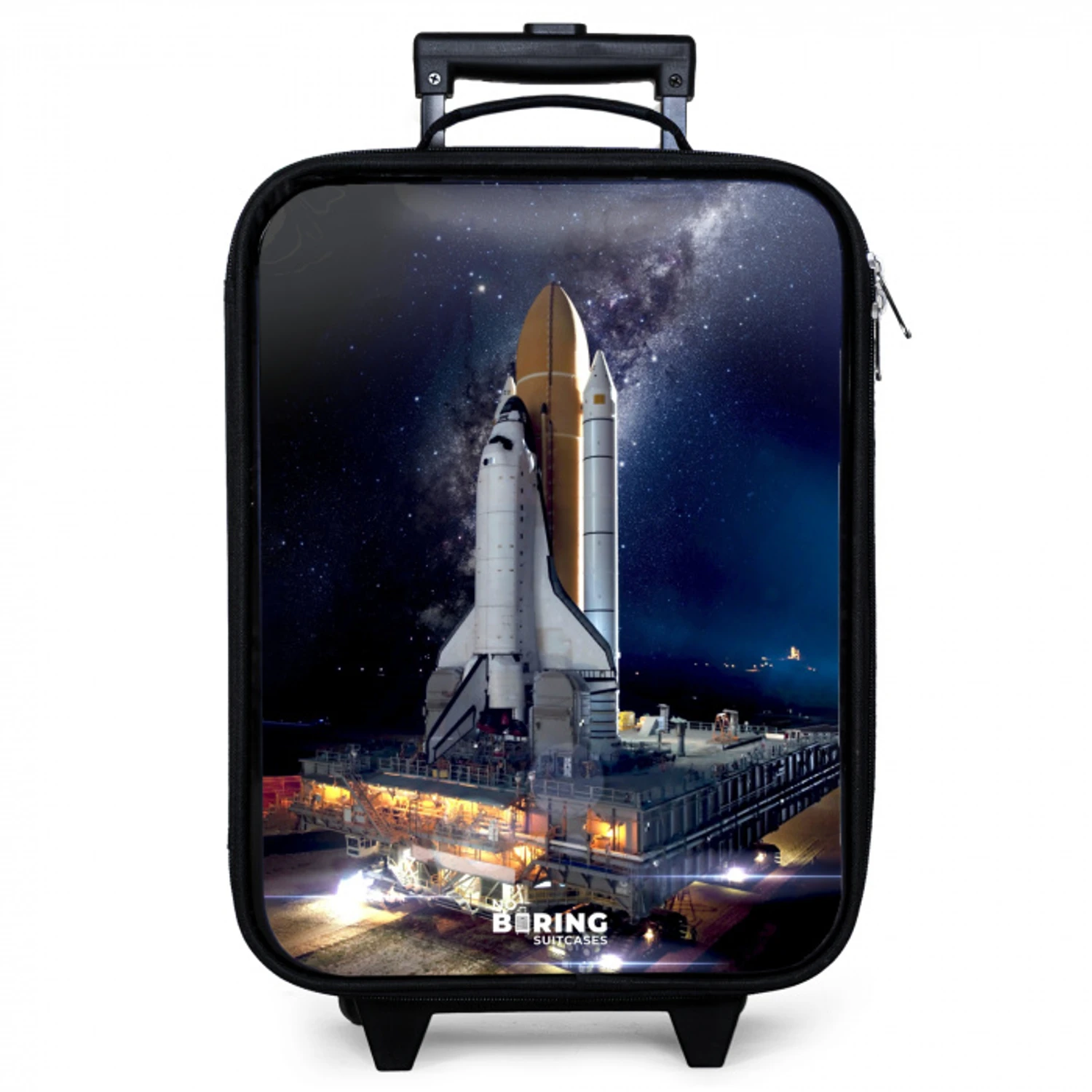 Spaceshuttle die kan opstijgen Kinderkoffer - Zwart klein -zzz_website3d