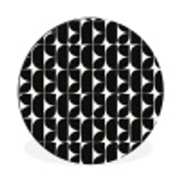 Modern - Geometrisch - Zwart Wandcirkel aluminium klein 190 -3d