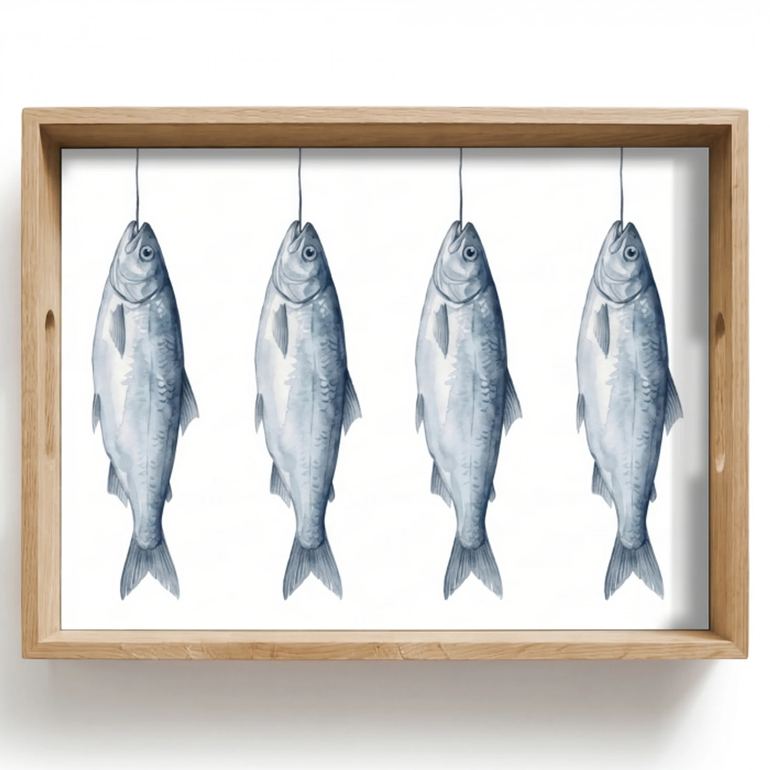 Vissen - Illustratie - Delfts - Blauw Dienblad Rechthoek middel -z3d_shopping