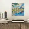 Berg - Skyline - Strand - Water aluminium wit klein -sfeer1