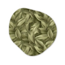 Bladeren - Modern - Groen Wandcirkel Organisch Forex 3mm klein 629 -3d