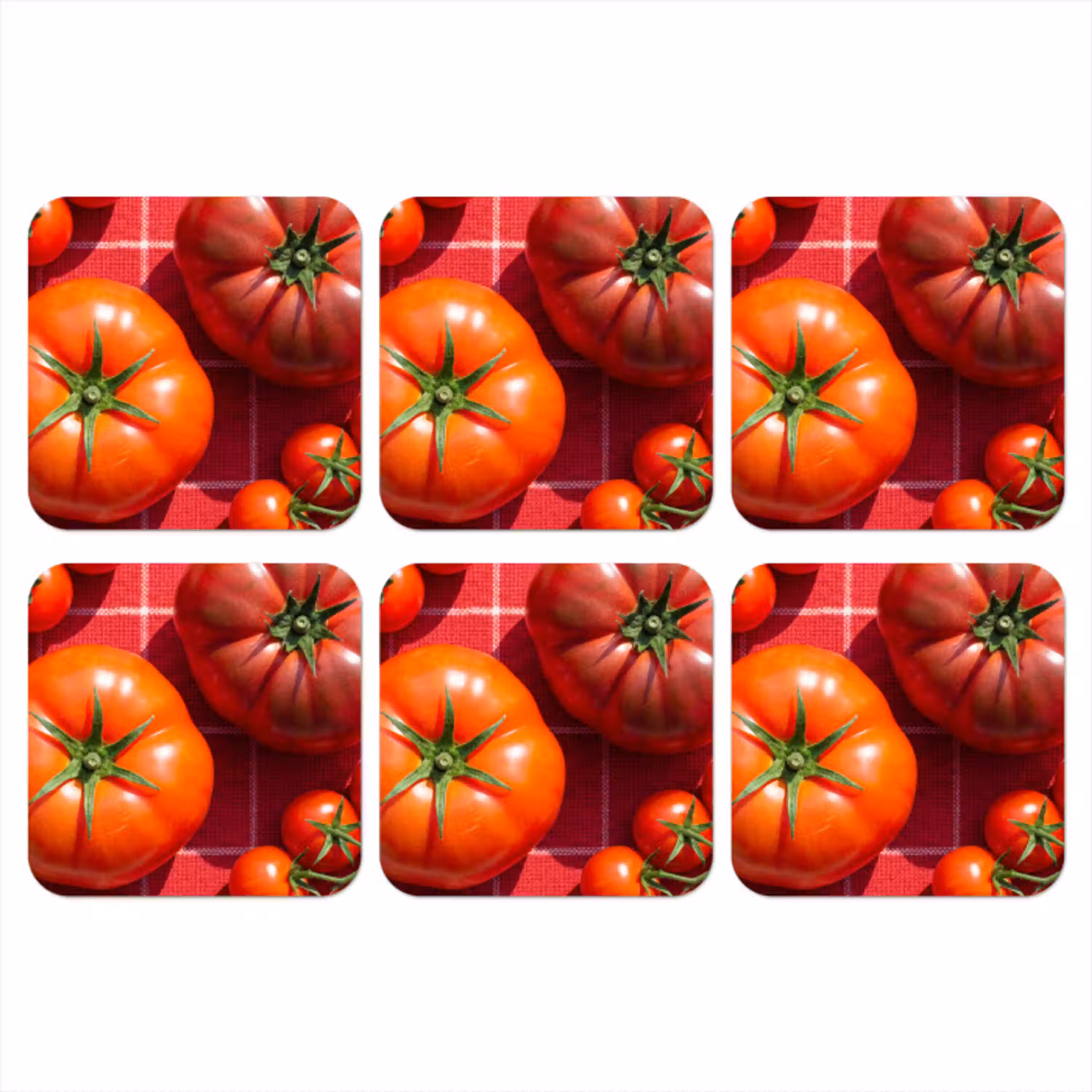 Tomaat - Rood - Eten onderzetter kurk middel -3d