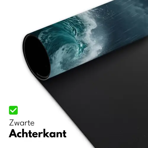 Storm - Badeend - Golven Muismat XXL klein -sfeer2