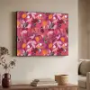 Zomer - Vlinder - Donker - Roze Textielframe zwart klein 947 -sfeer3